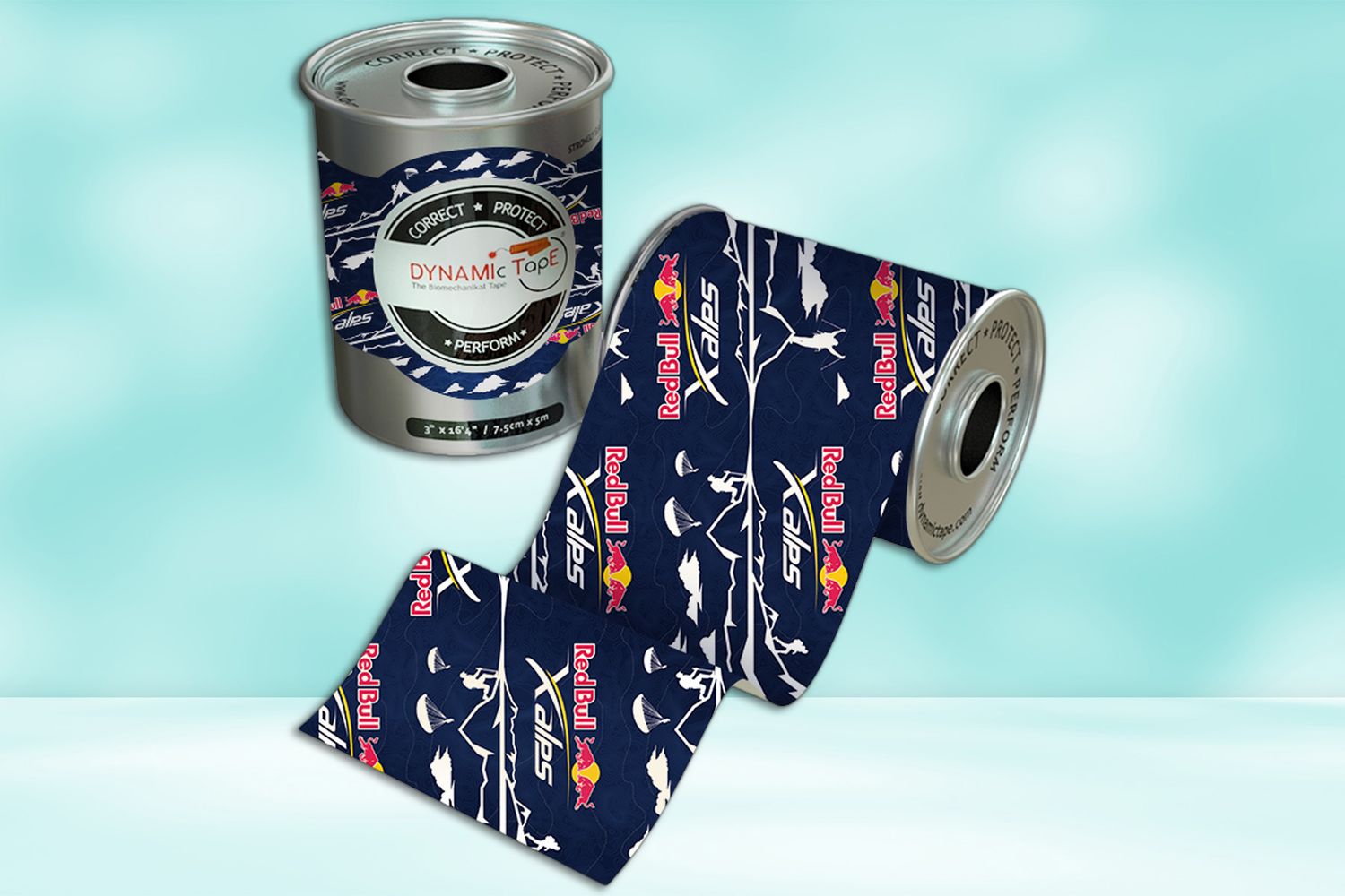 Dynamic Tape Red Bull X-Alps 7.5cm x 5m - Black/Logo - 4 Roll Box