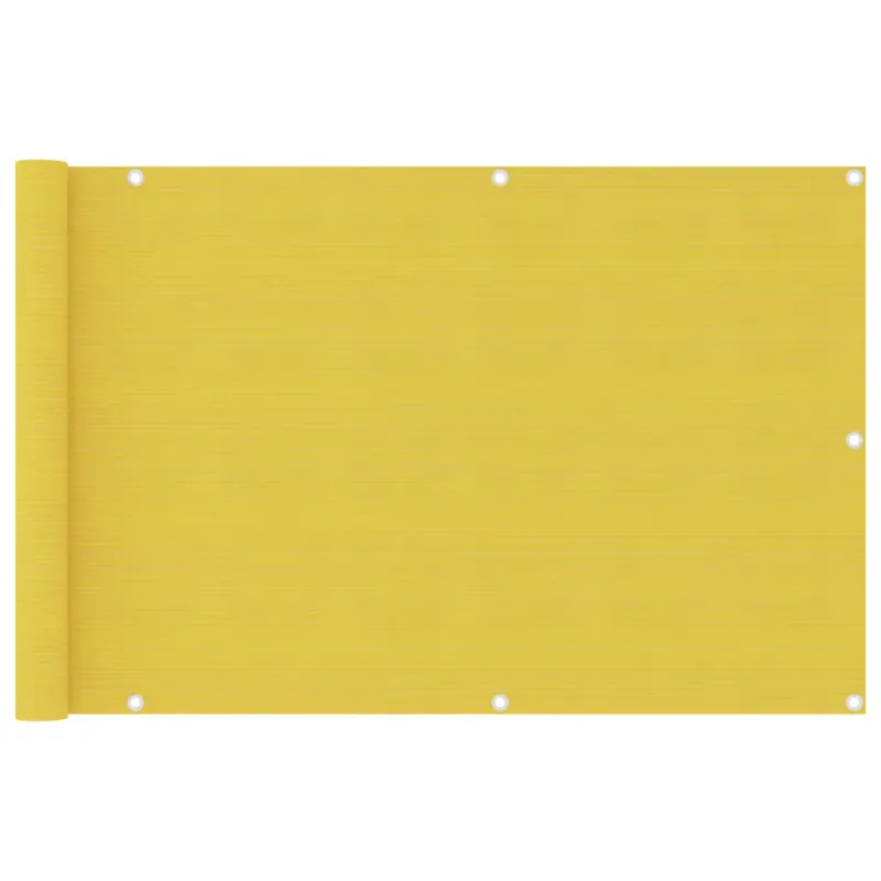 🌞 Balkonsichtschutz aus HDPE, Gelb, 90x400 cm – Wetterfest & UV-beständig