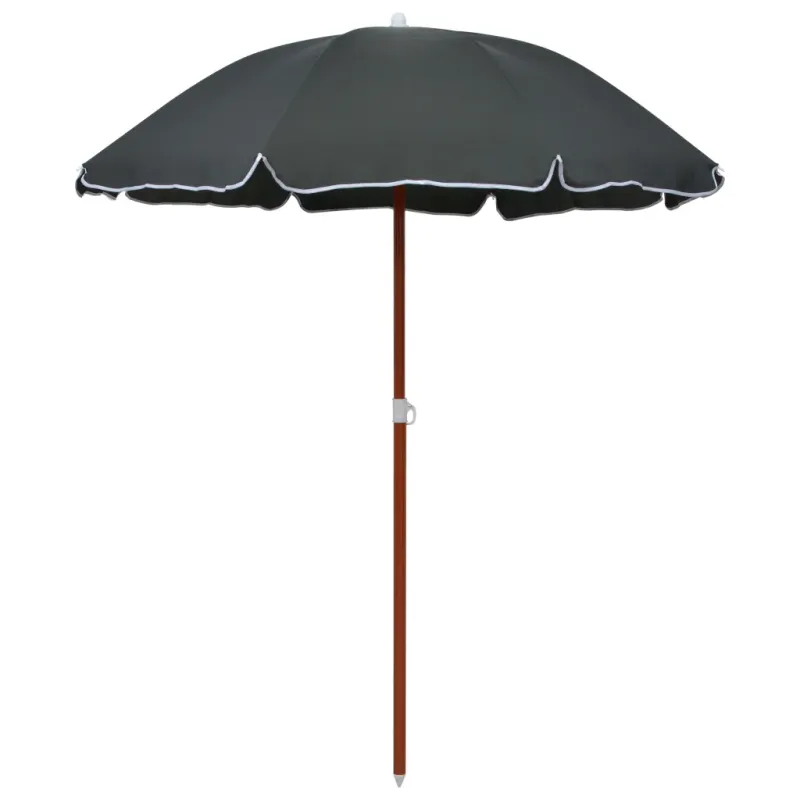 🌞 Sonnenschirm mit Stahl-Mast – Anthrazit | 180 cm | UV-beständig