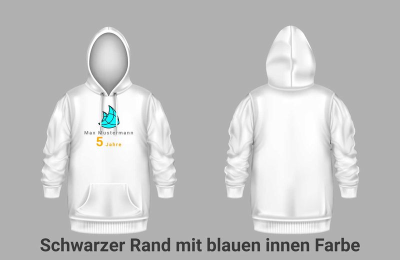 2 farbiges Personalisierter Brand Light Hoodie 2025