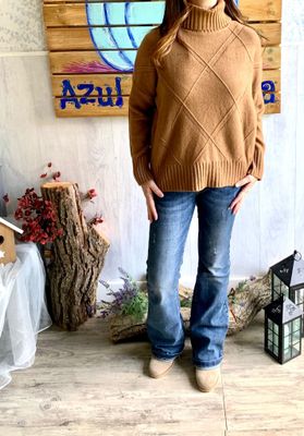 Jersey Rombo Cuello Vuelto