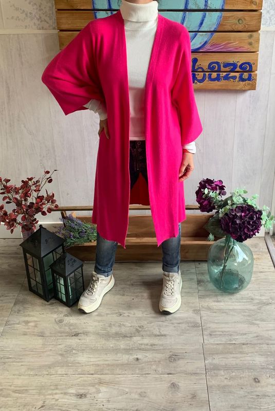Kimono midi fucsia Kimono midi fucsia