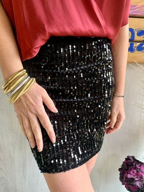 Minifalda Lentejuelas Black
