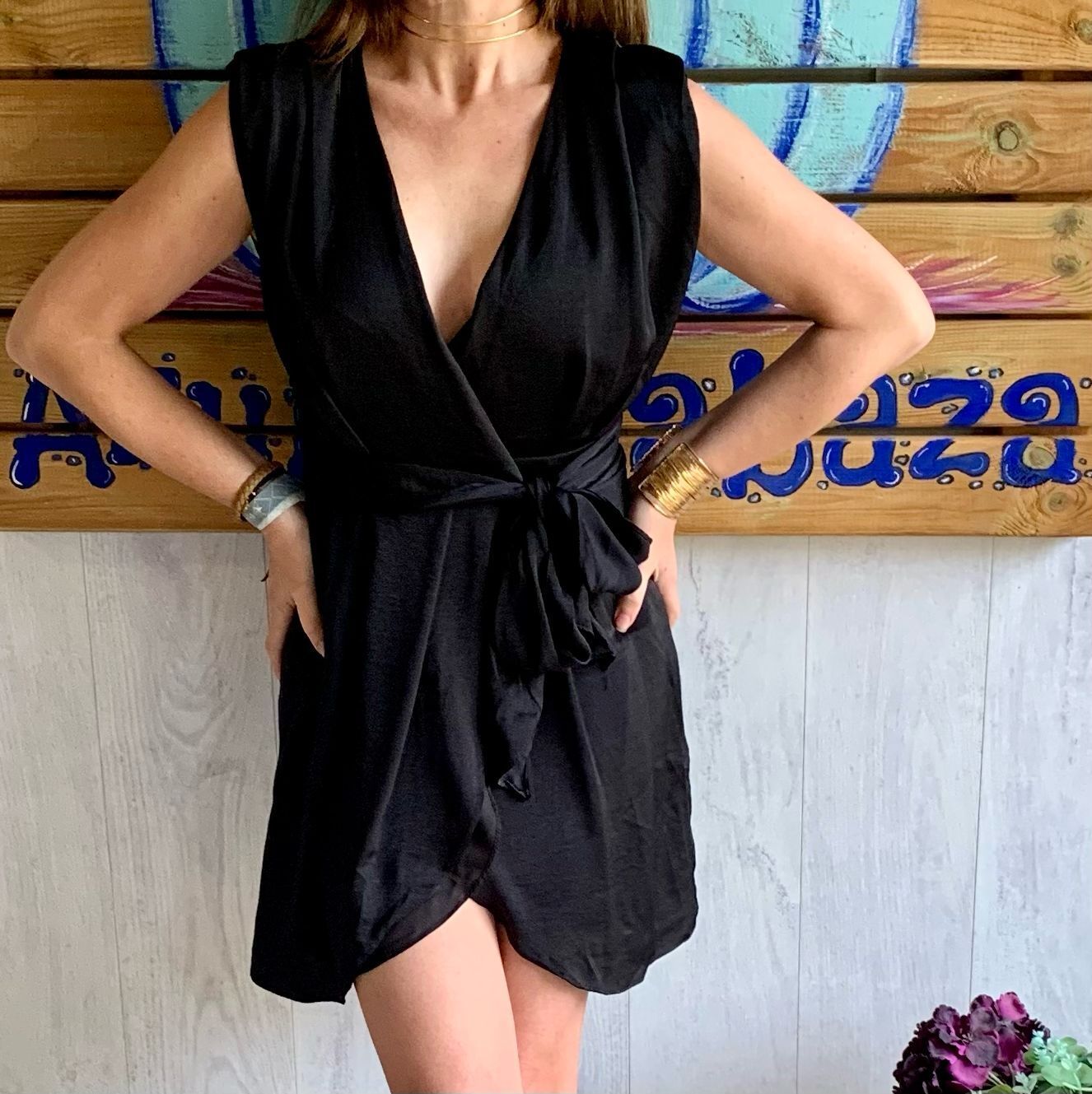Vestido Gasa Cruzado