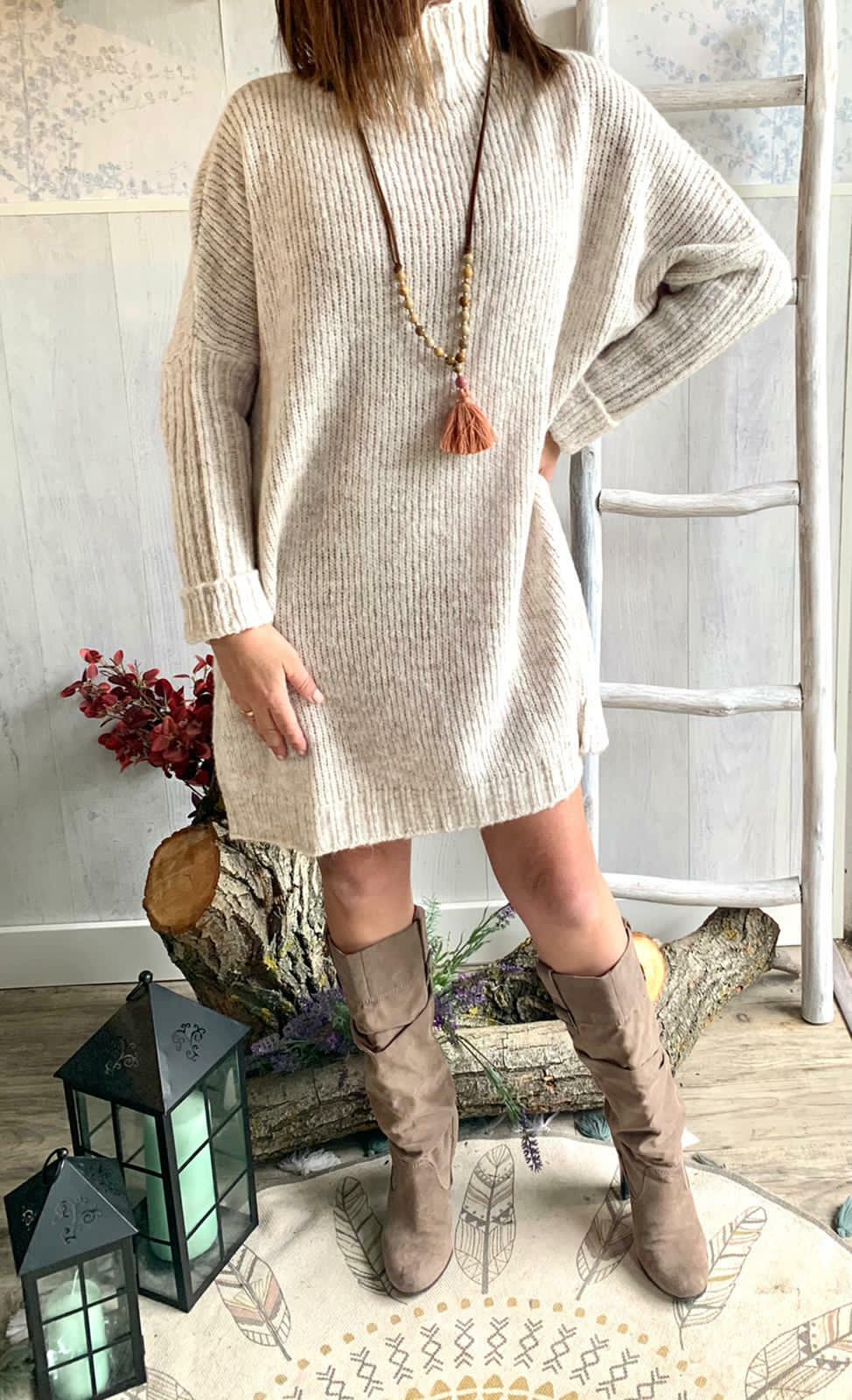 Vestido Cuello Vuelto