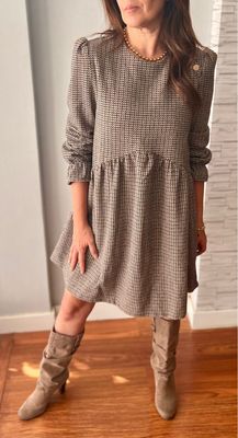 Vestido Botón Dorado