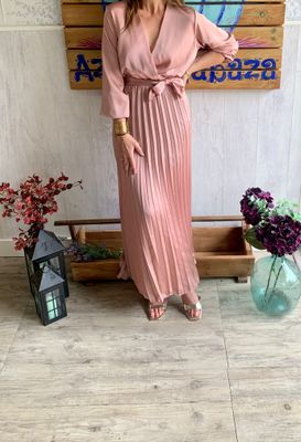 Vestido Largo Plisado