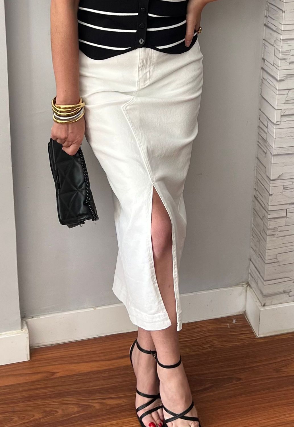 Falda Vaquera Blanca