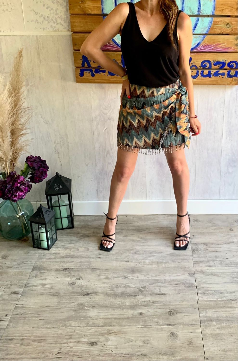 Falda pantalón Abalorios