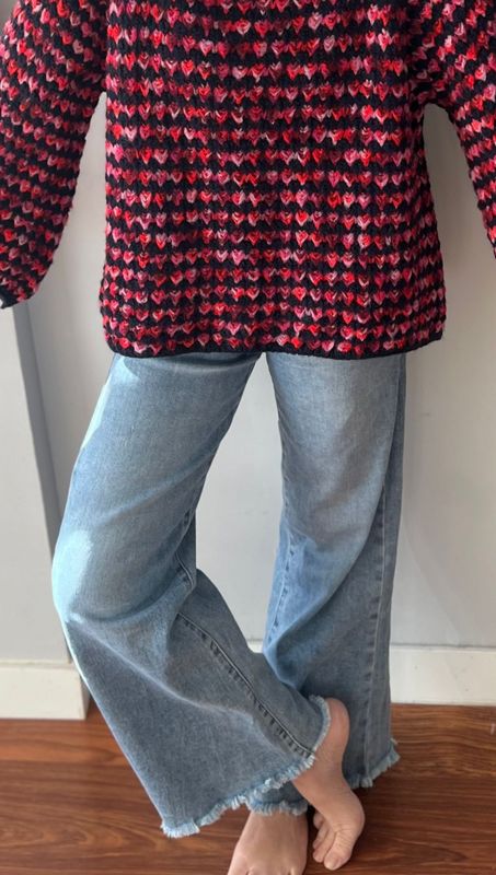 Jeans Anchos Desflecados