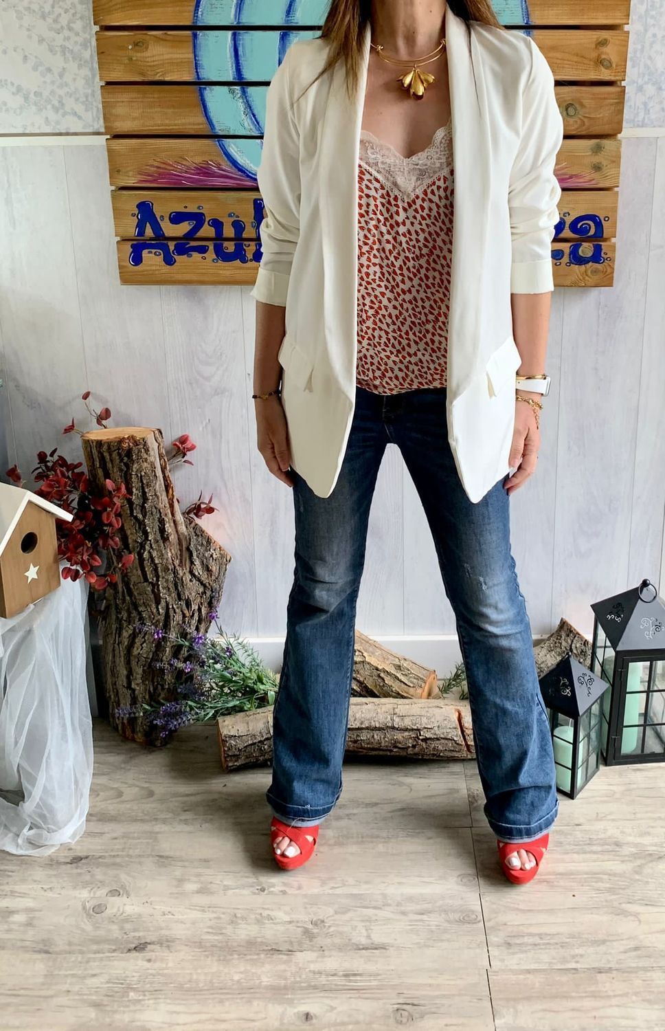 Blazer Style Blanca