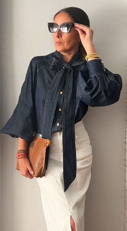 Blusa Denim Vogue