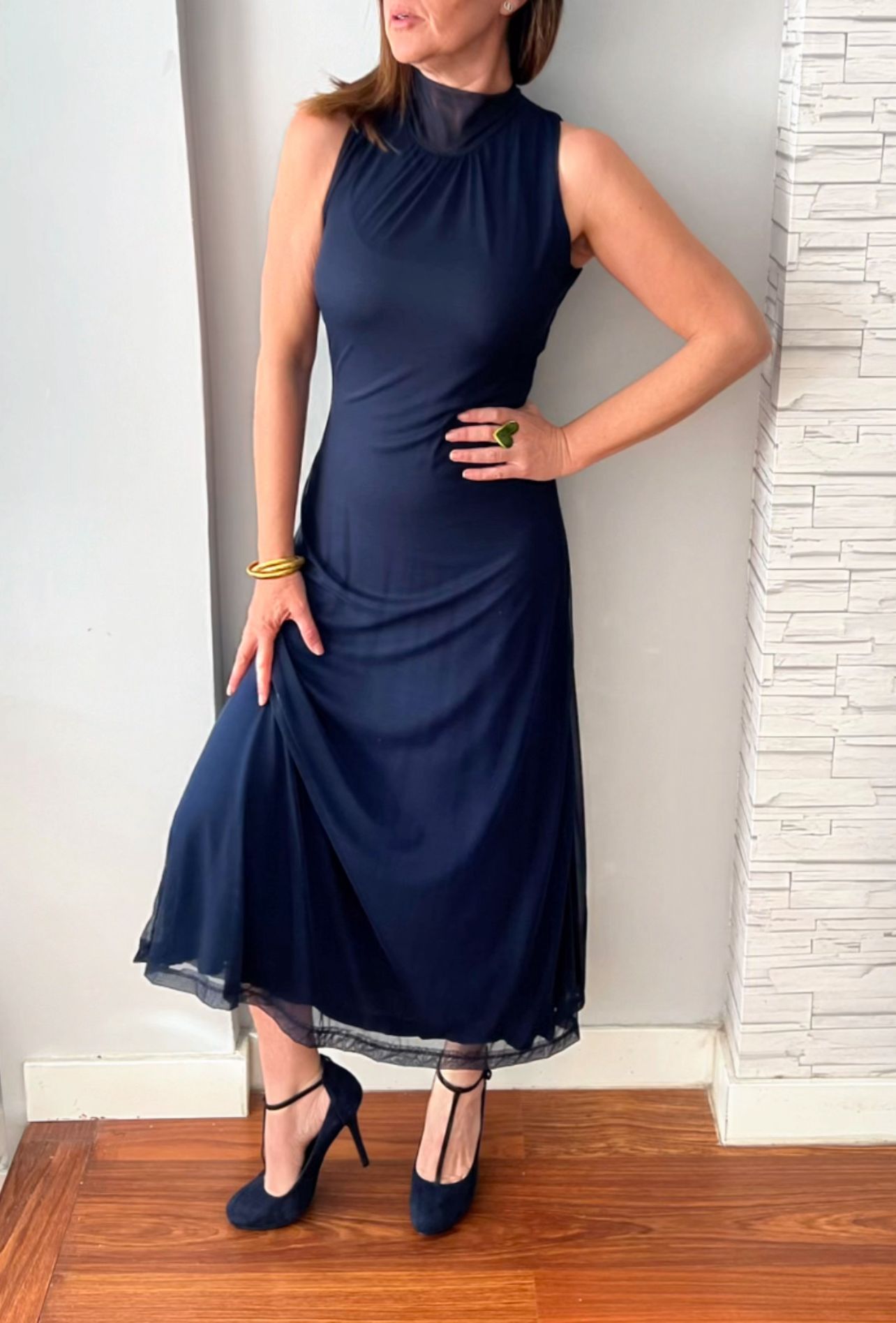 Vestido Tul Azul Noche (con vuelo)