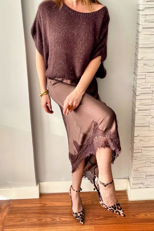 Falda Satinada Lencera