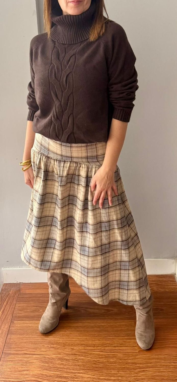 Falda Tartán Asimétrica