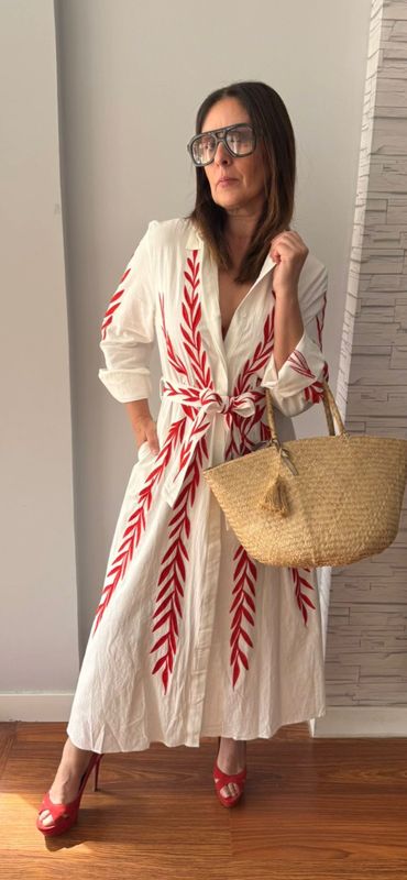 Vestido Camisero Coral Garden