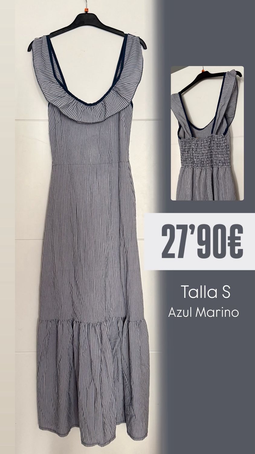 Vestido Marino con Volante Vestido Marino con Volante