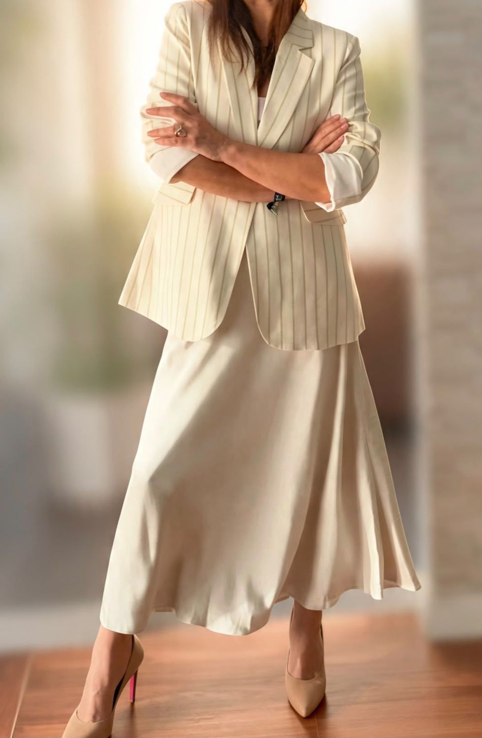 Falda satinada