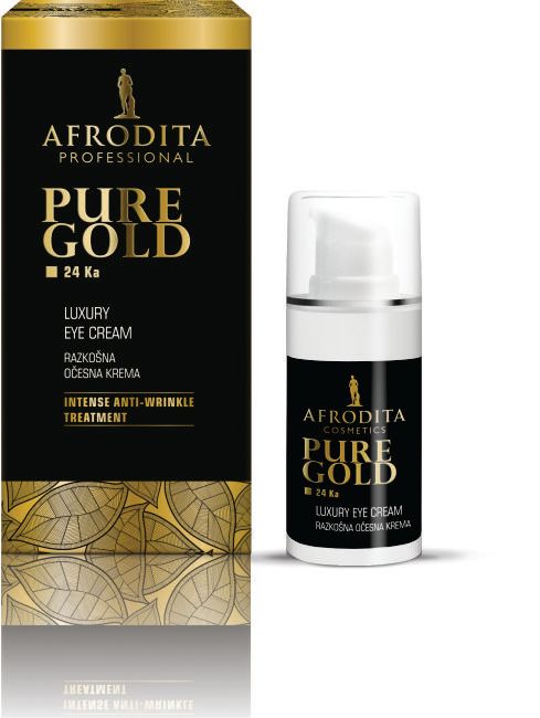 Afrodita Cosmetics Pure Gold  Krem pod oczy rozświetlający ze złotem