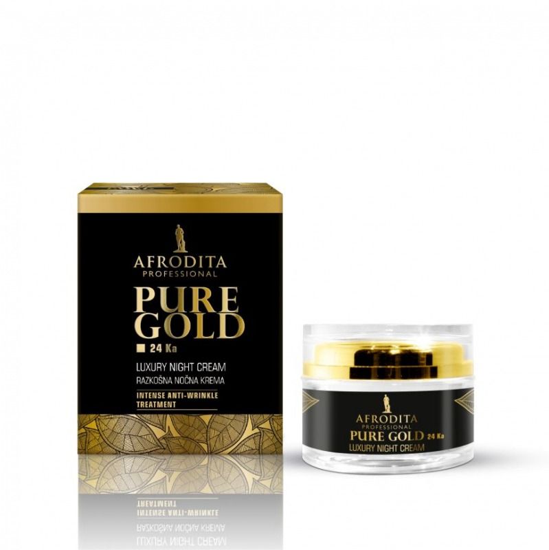Afrodita Cosmetics Pure Gold - Krem na noc ze złotem