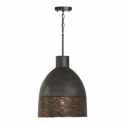 Sana 15&quot; Wide Pendant in Grey Iron