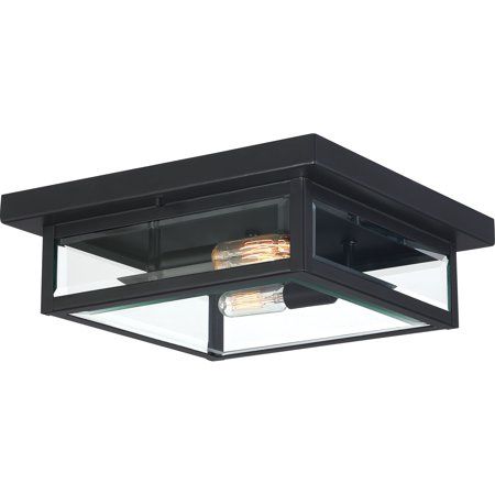 Westover 12&quot; Wide Flush Mount Ceiling Fixture in Black