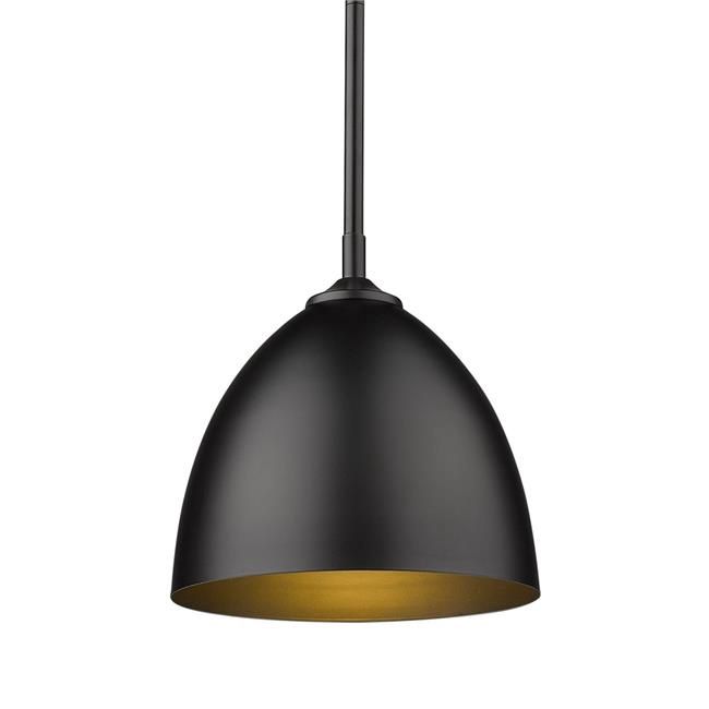 Zoey 9&quot; Wide Mini Pendant with Black Shade
