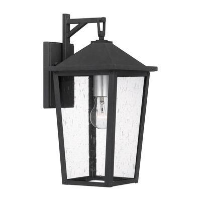 Stoneleigh 17&quot; Tall Outdoor Wall Sconce in Black