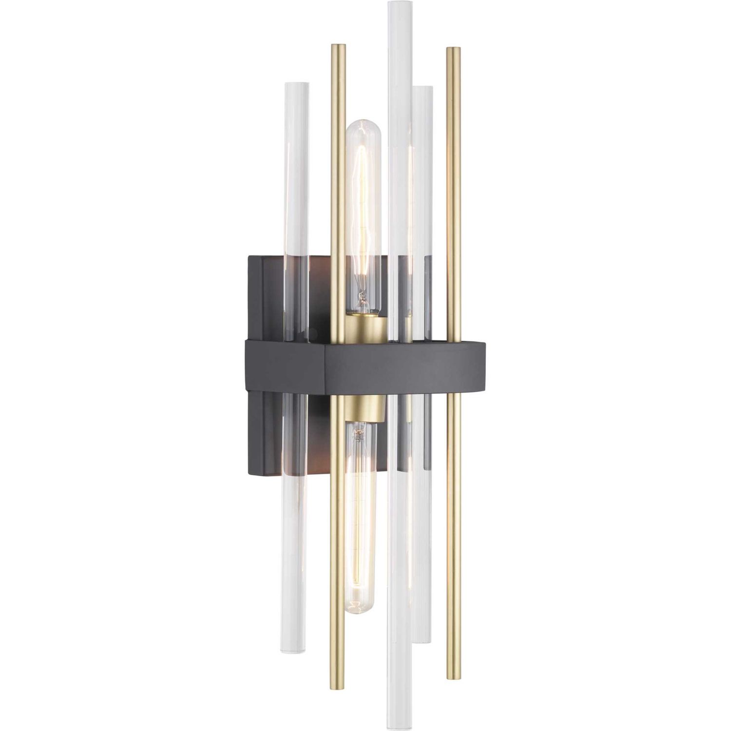 Orrizo 2 Light 23&quot; Tall Wall Sconce in Black