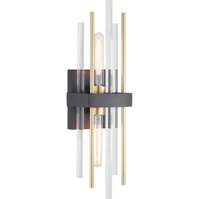 Orrizo 2 Light 23&quot; Tall Wall Sconce in Black