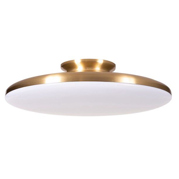 Afx SKYF15LAJD1SB Skye 15&quot; Wide Led Semi-Flush Ceiling Fixture - Brass