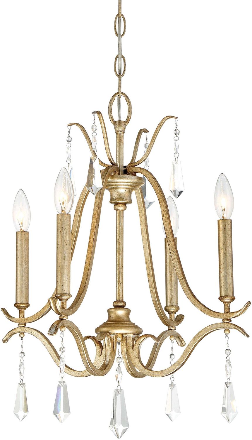 4 Light One Tier Mini Chandelier from the Laurel Estate Collection