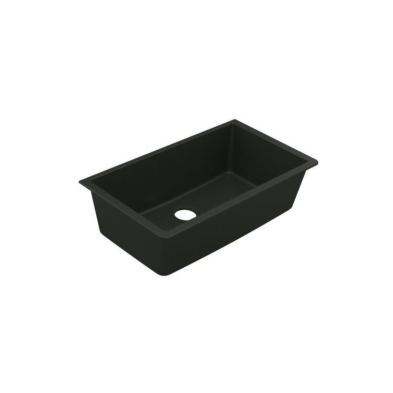 Granite 33&quot; Undermount Single Black Basin Granite Kitchen Sink