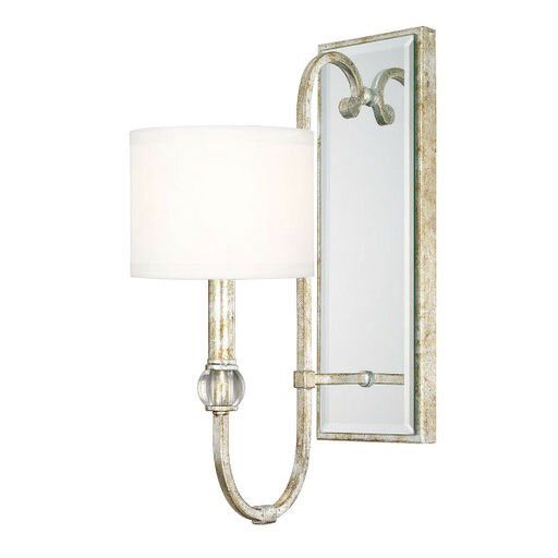 Charleston 18&quot; Tall Bathroom Sconce in Silver/Gold Leaf