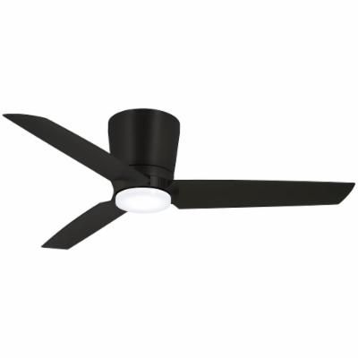 Pure 48&quot; 3 Blade Indoor LED Flush Mount Ceiling Fan with Wall Control Included Coal