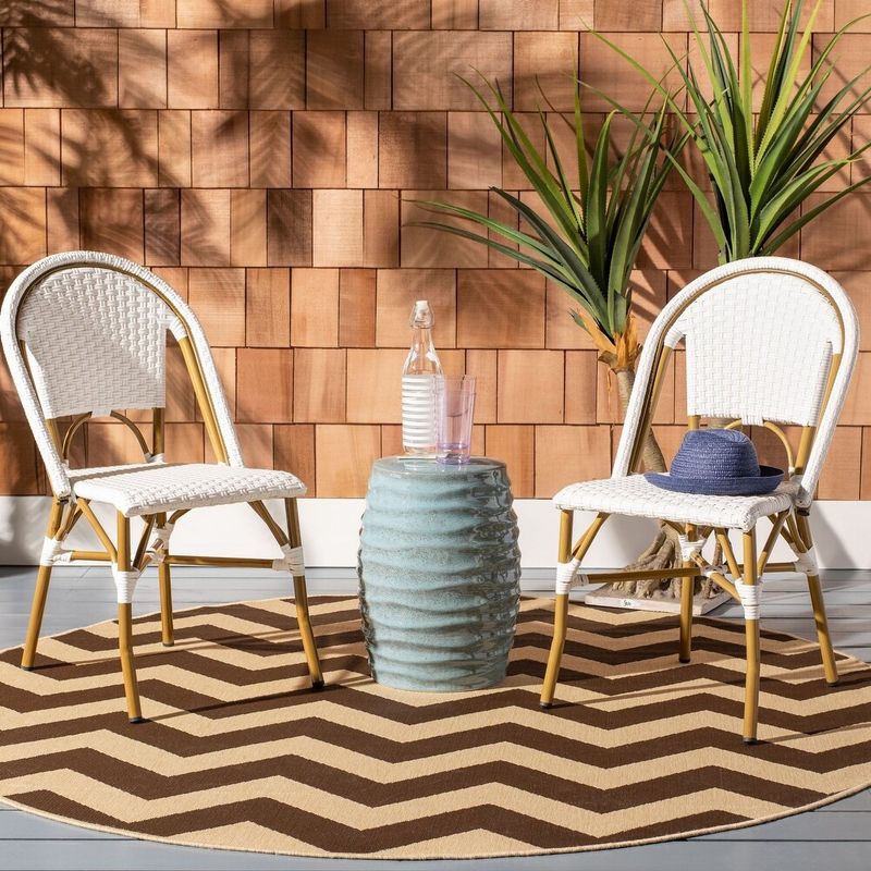 Indoor-Outdoor French Bistro Side Chair - White Finish (Set of 2)