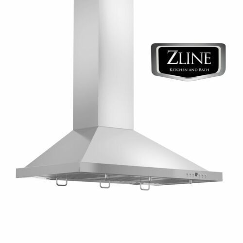 120 - 400 CFM 30 Inch Wide Wall Mounted Range Hood With Stainless Steel Baffle Filters
