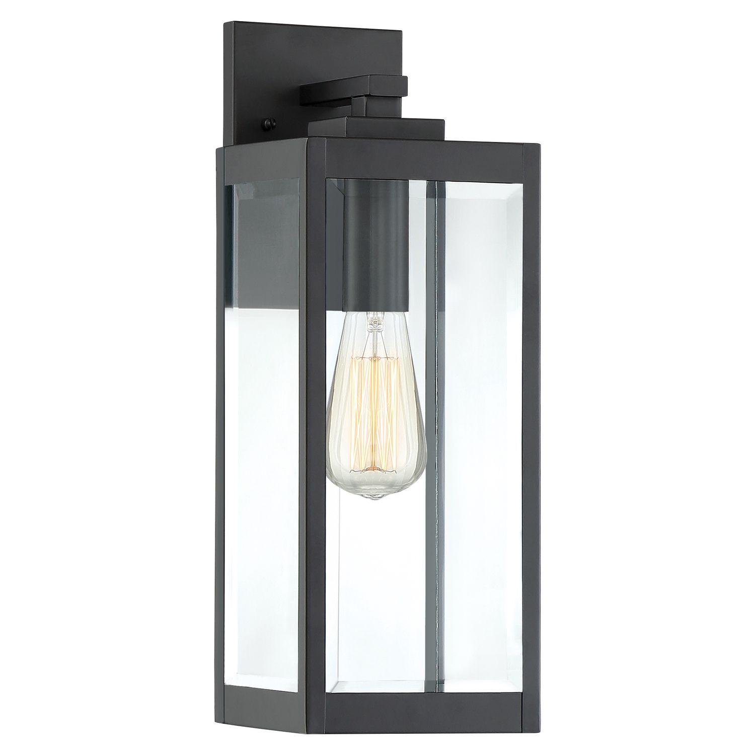 Westover 17&quot; Tall Outdoor Wall Sconce in Black
