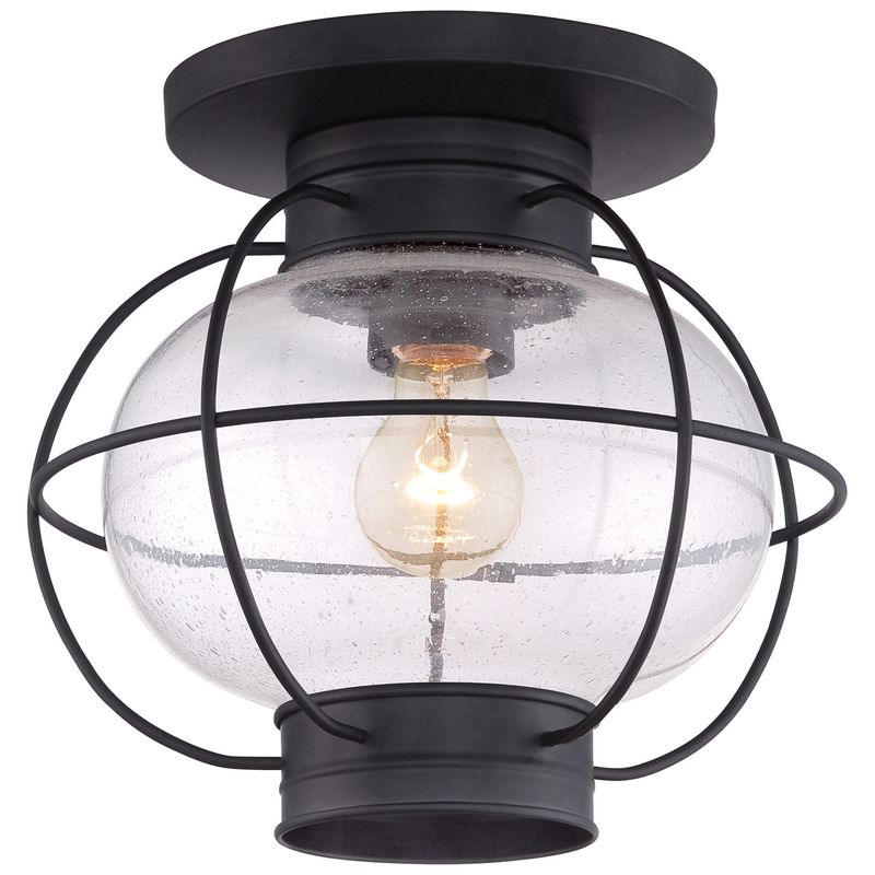 Cooper 1 Light Mystic Black Outdoor Flush Mount