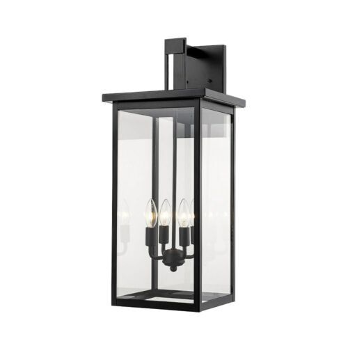 4 Light Barkeley Outdoor Wall Light in Black