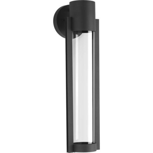 20&quot; High Integrated LED Outdoor Wall Sconce with Clear Glass Shade