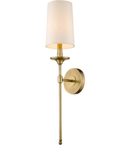 Emily 1 Light 6 inch Rubbed Brass Wall Sconce Wall Light