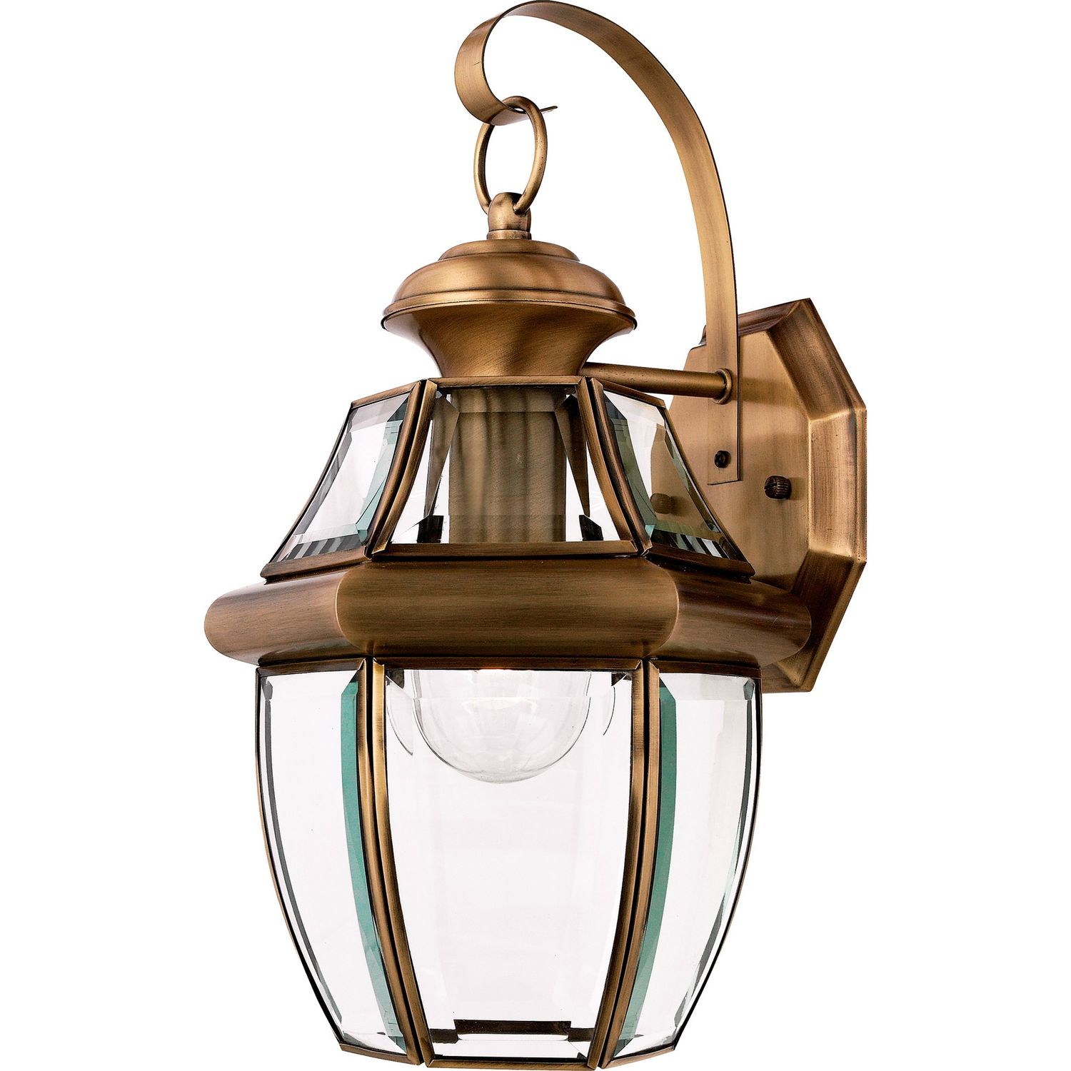 Newbury 1 Light 14&quot; Tall Outdoor Wall Sconce with Clear Glass in Aged Copper