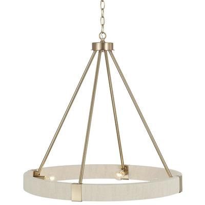 Delaney 4 Light 26&quot; Wide Ring Chandelier in Matte Brass