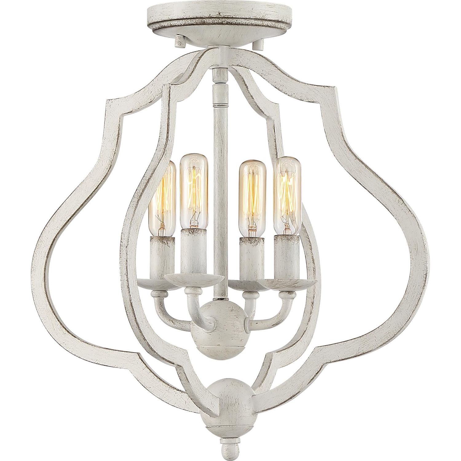 O&#39;Keefe 4 Light 15&quot; Wide Semi-Flush Ceiling Fixture Model:OKF1715AWH