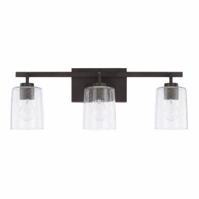 Greyson 3 Light 25&quot; Wide Bathroom Vanity Light in Bronze