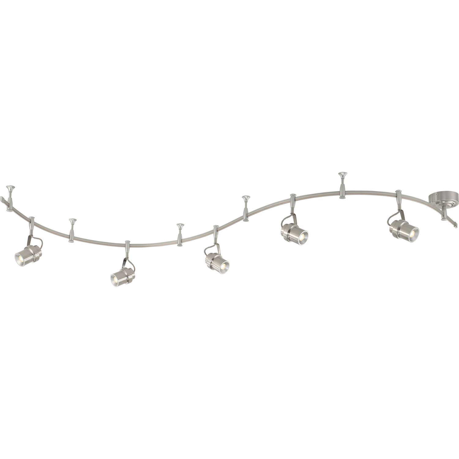 Cinema 9V Brushed Nickel Fixed Track Light Ceiling Light in Brushed Nickel