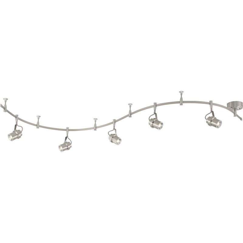 Cinema 9V Brushed Nickel Fixed Track Light Ceiling Light in Brushed Nickel