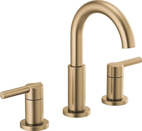 Nicoli 1.2 GPM Widespread Bathroom Faucet with Lever Handles and Push Pop-Up Drain Assembly