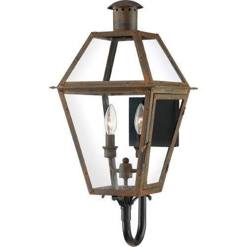 Rue De Royal 2 Light 24&quot; Tall Outdoor Wall Sconce Industrial Bronze